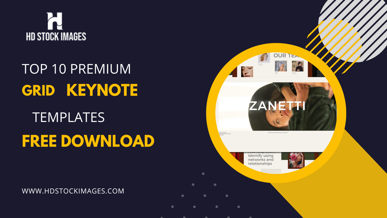 Top 10 Premium Grid Keynote Templates Free Download