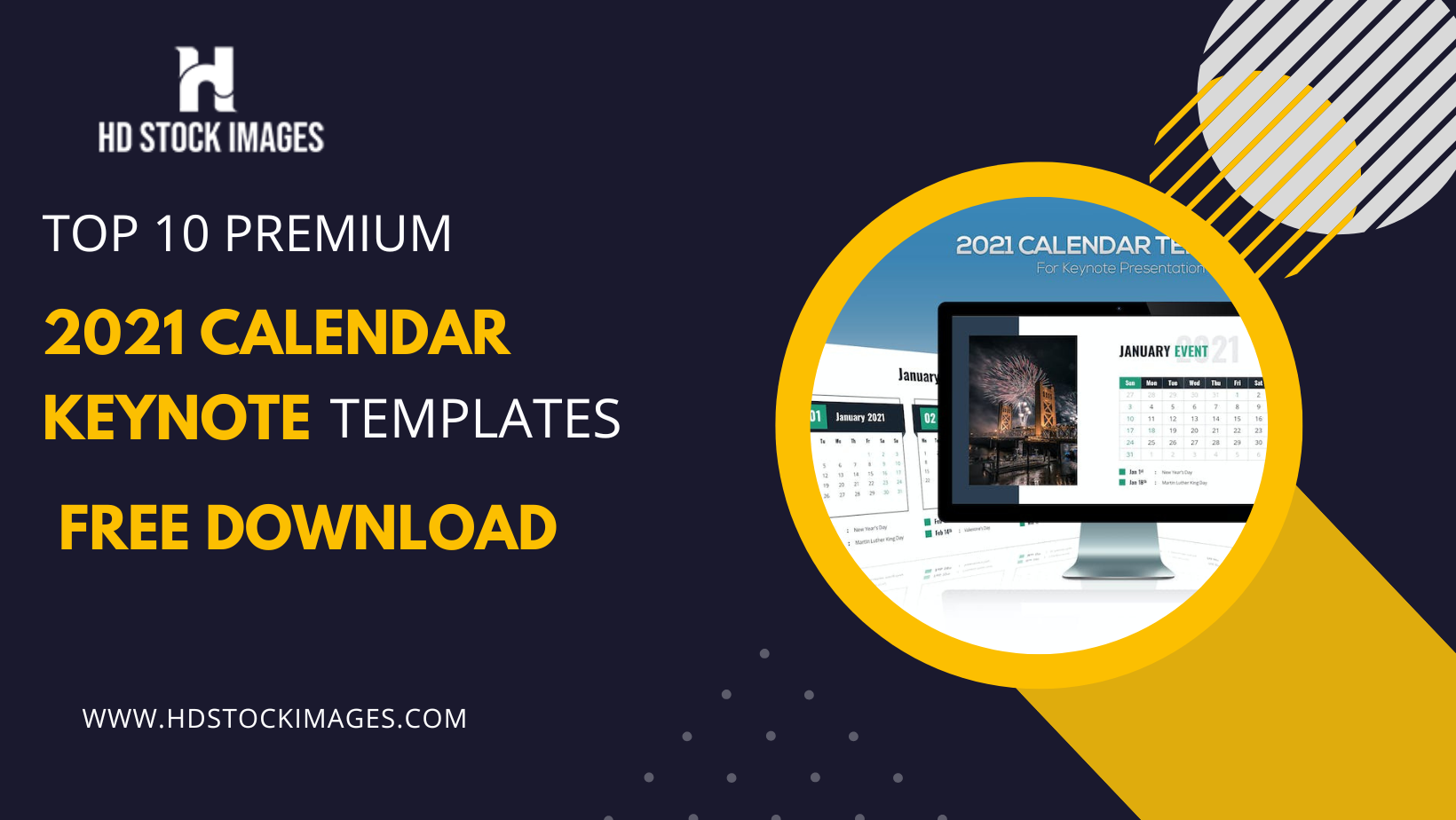 Top 10 Premium 2021 Calendar Keynote Templates Free Download