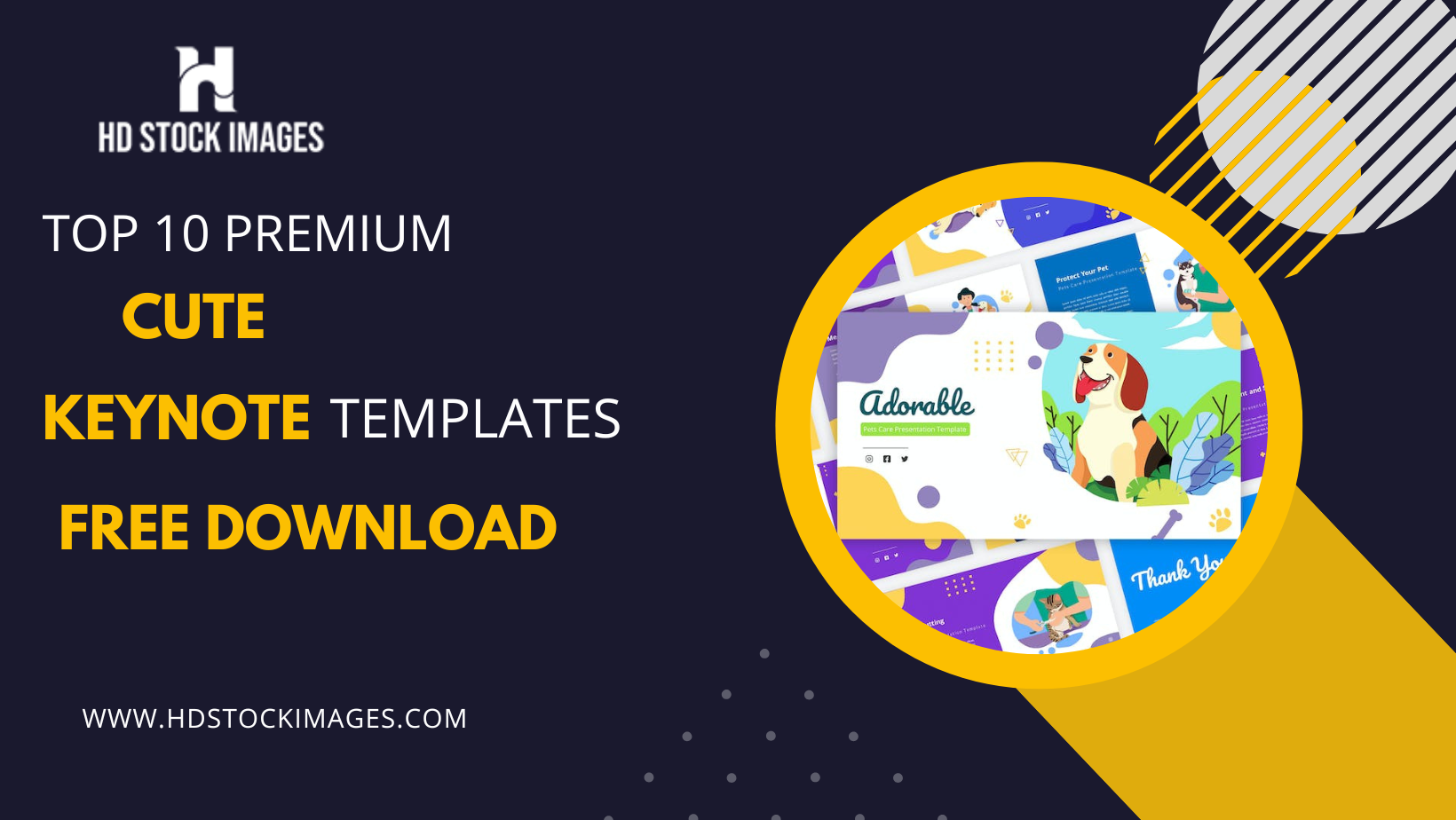 Top 10 Premium Cute Keynote Templates Free Download