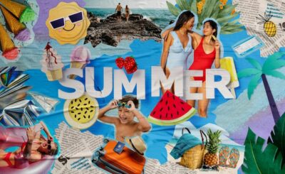 Free Photo | Overloaded collage with summertime essentials and people