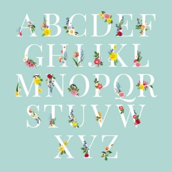 Free Vector | Alphabet floral background illustration