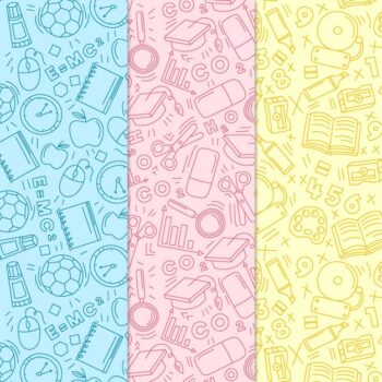 Free Vector | Back to school pattern hand-drawn theme