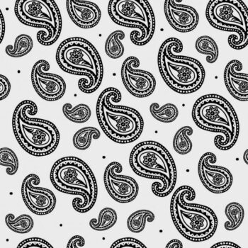 Free Vector | Black and white paisley design
