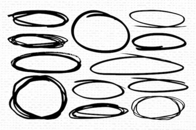 Free Vector | Black oval banner frame  collection