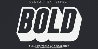 Free Vector | Bold text effect editable shade and modern text style