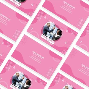Free Vector | Business card design with people photo