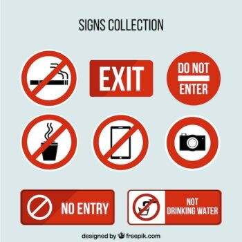 Free Vector | Collection of traffic signs in flat design