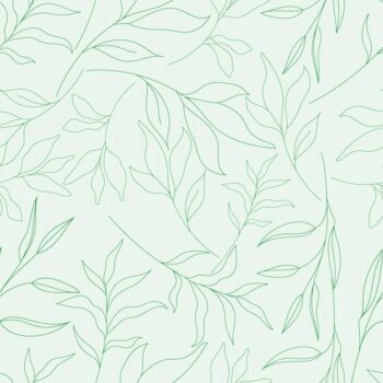 Free Vector | Elegant monoline floral seamless pattern design