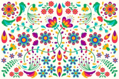 Free Vector | Flat design colorful mexican wallpaper concept