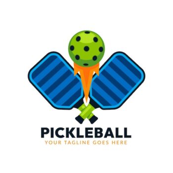 Free Vector | Flat design pickleball logo