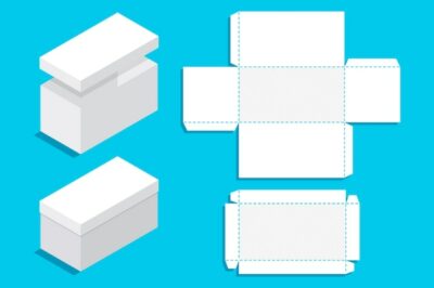 Free Vector | Flat design rectangular box die cut template