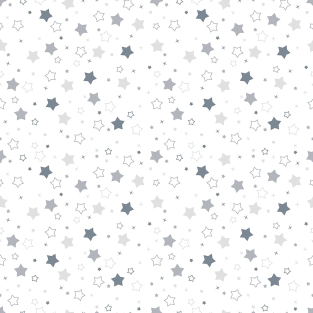 Free Vector | Flat design silver stars pattern