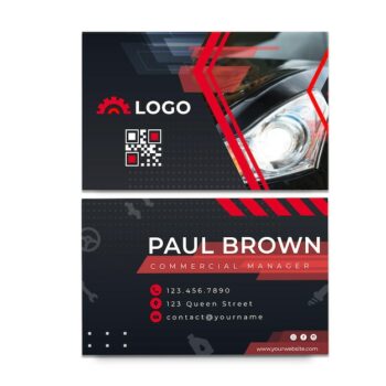 Free Vector | Mechanic double-sided horizontal business card