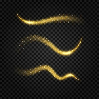 Free Vector | Pack of glitter waves