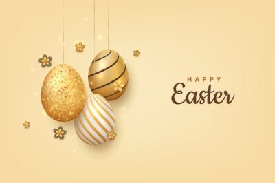 Free Vector | Realistic easter background