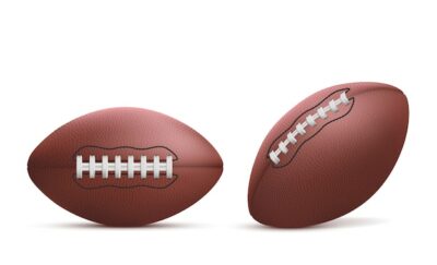 Free Vector | Realistic rugby balls isolated set