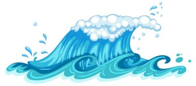Free Vector | Splash ocean waves isolated