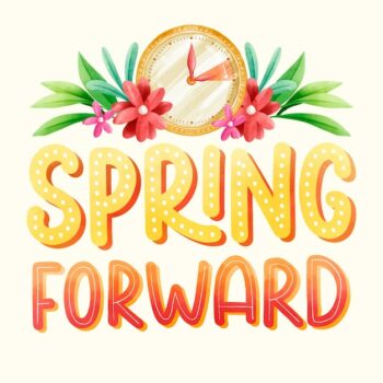 Free Vector | Watercolor spring forward lettering
