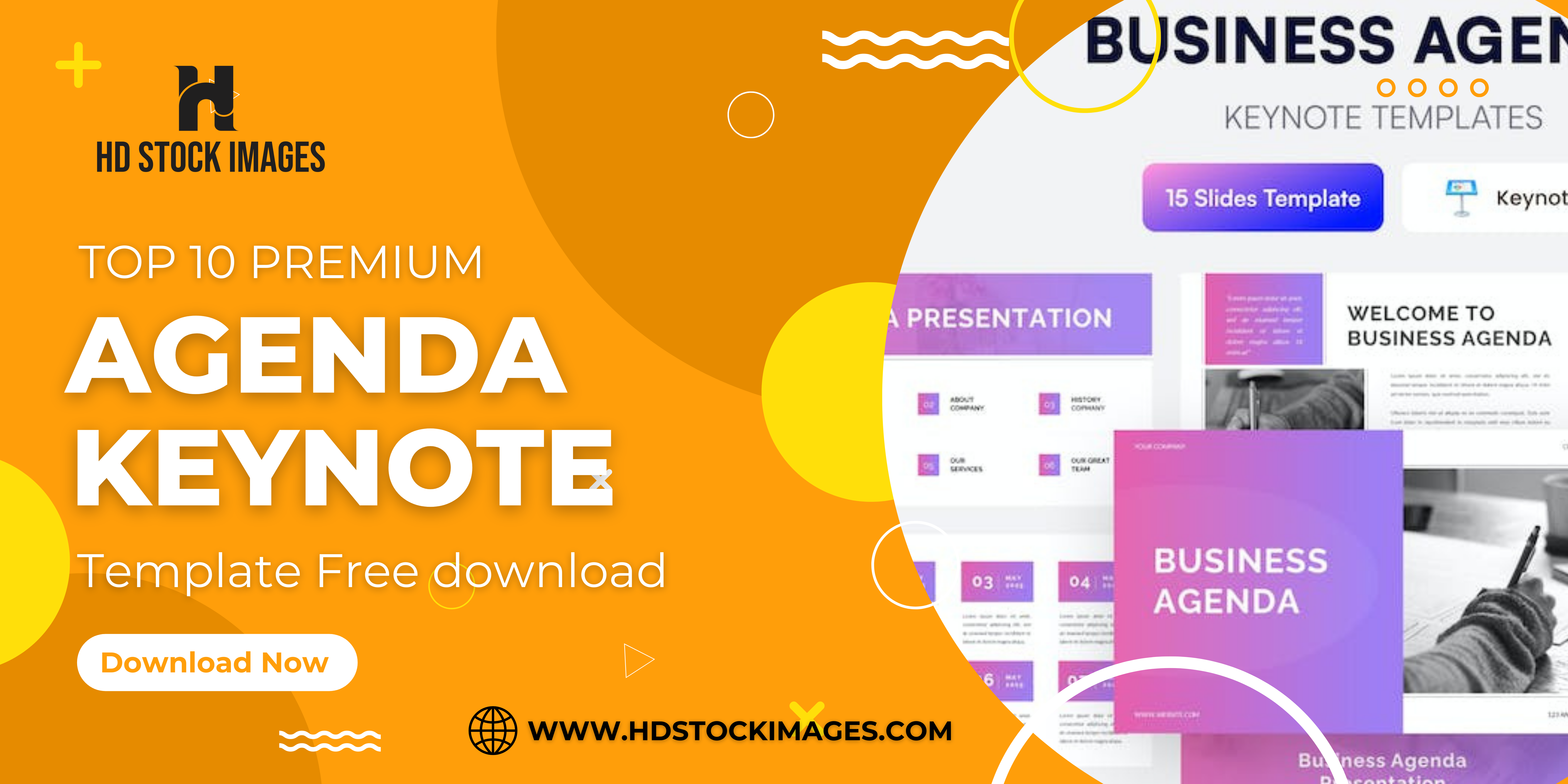 Top 10 Premium Agenda Keynote Templates Free Download