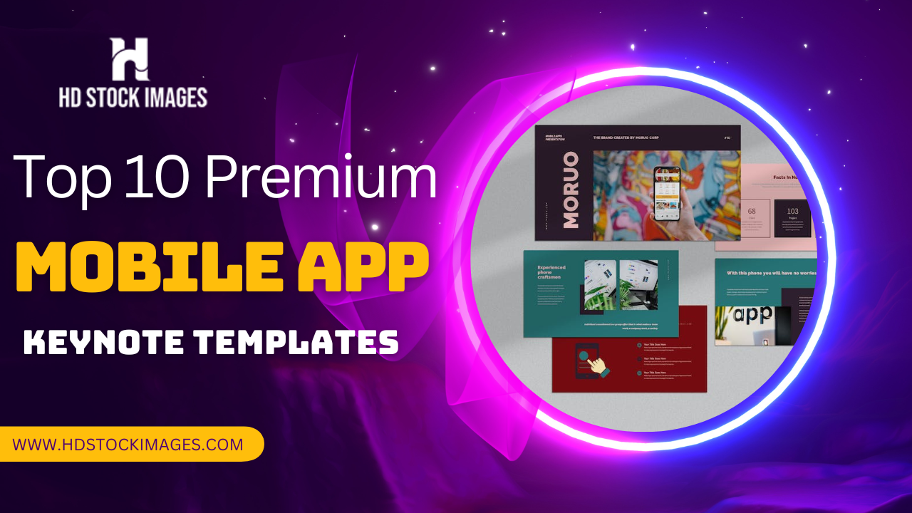 Top 10 Premium Mobile App Keynote Templates Free Download