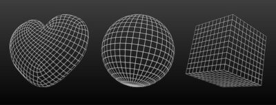 Free Vector | 3d wireframe heart shape geometric mesh sphere