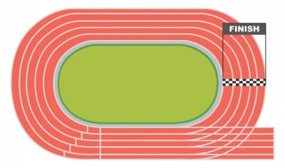 Free Vector | Aerial view of a running track