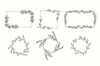 Free Vector | Assortment of hand drawn ornamental frames