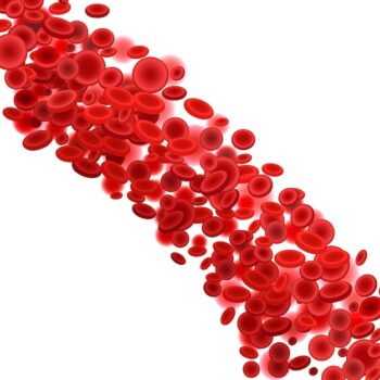 Free Vector | Blood cells flow. red and medicine, biology medical, human health, science and microbiology