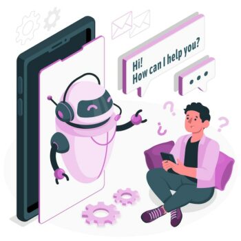 Free Vector | Chat bot concept illustration