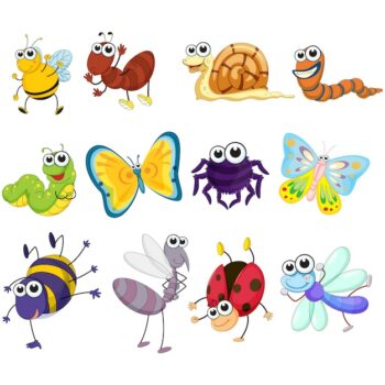 Free Vector | Coloured insects collection