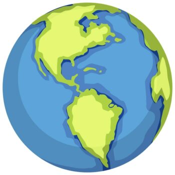 Free Vector | Earth globe icon on white background