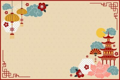 Free Vector | Flat chinese new year background