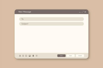 Free Vector | Flat design blank email template
