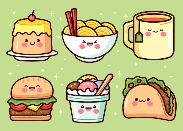Free Vector | Hand drawn food elements collection