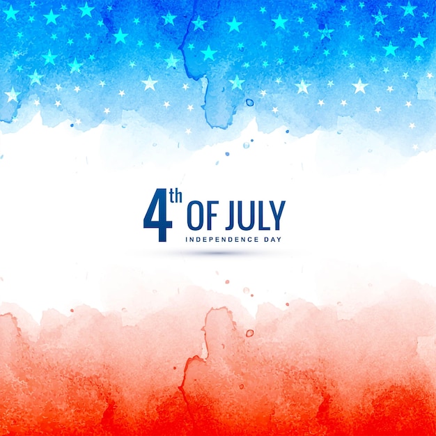 Free Vector | Happy independence day of america on watercolor background