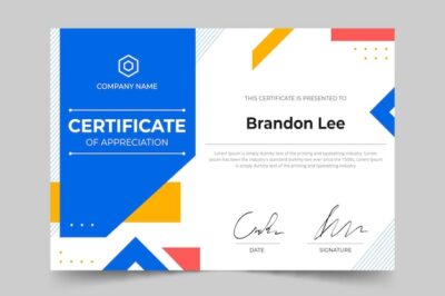 Free Vector | Modern certificate template