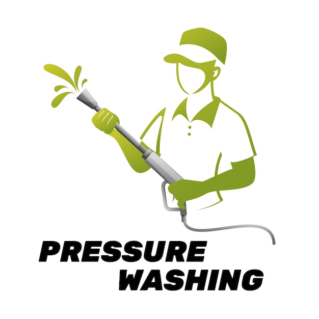Free Vector | Pressure washing logo template