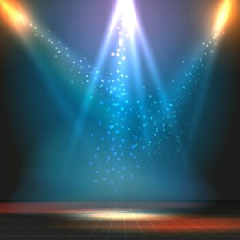 Free Vector | Show or dance floor vector background with spotlights. party or concert, stage and floor illustration