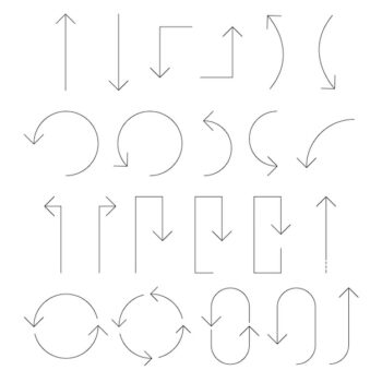 Free Vector | Thin line arrows