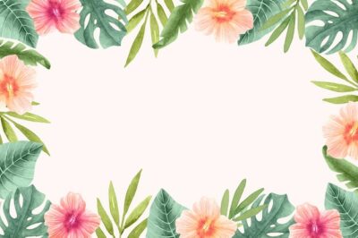 Free Vector | Watercolor summer floral background