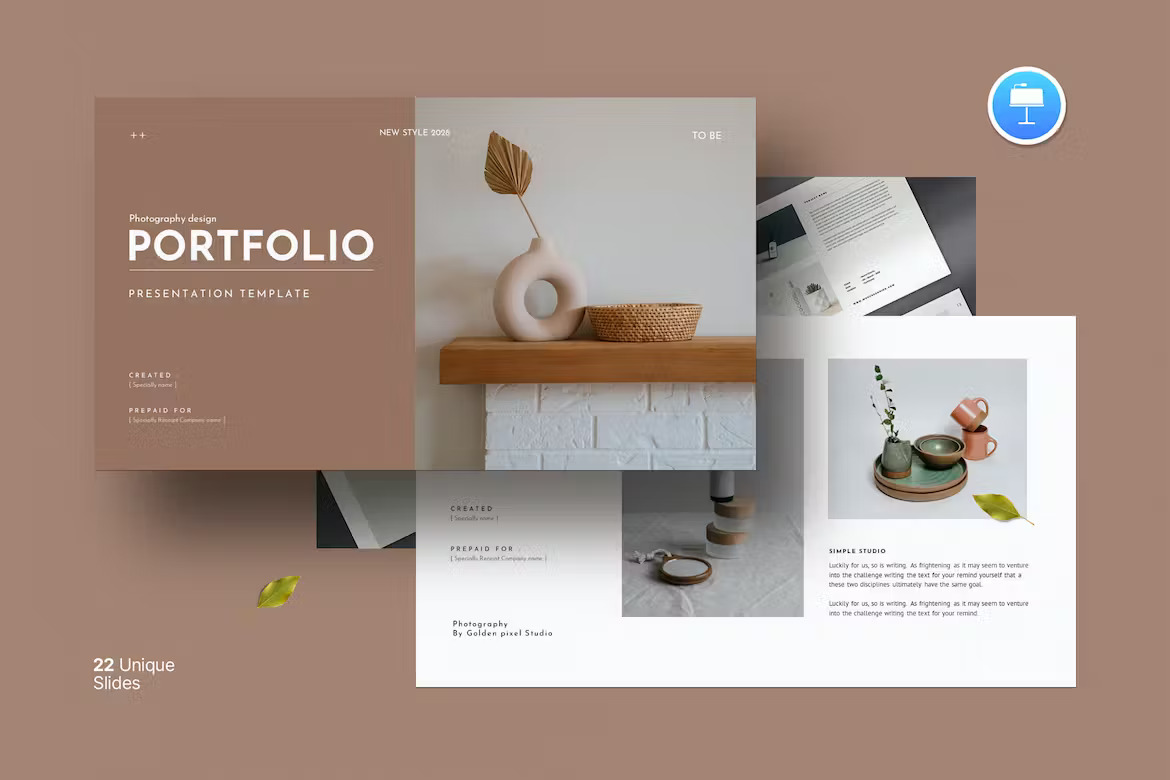 Photography Portfolio Keynote Template - ASK75CB Template Free Download