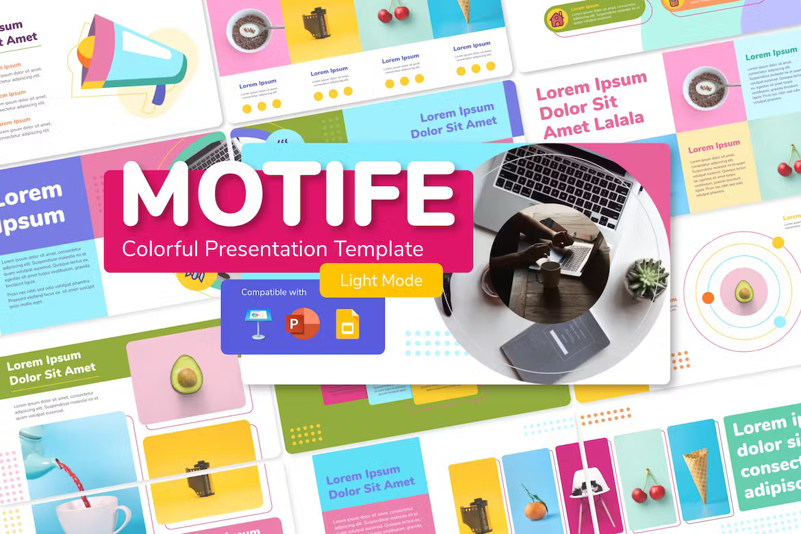 Motife Light Colorful Presentation Template Template Free Download