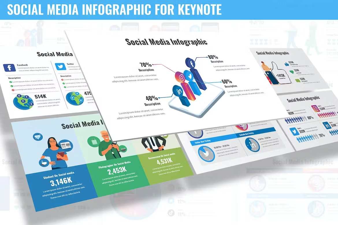 Social Media Infographic for Keynote (M8S2VZB) Template Free Download