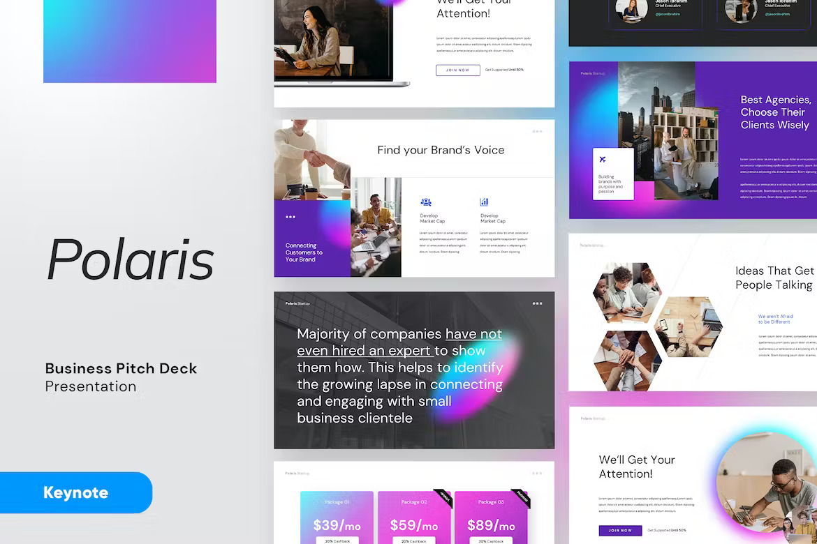 Polaris Gradient Business Keynote Template Free Download