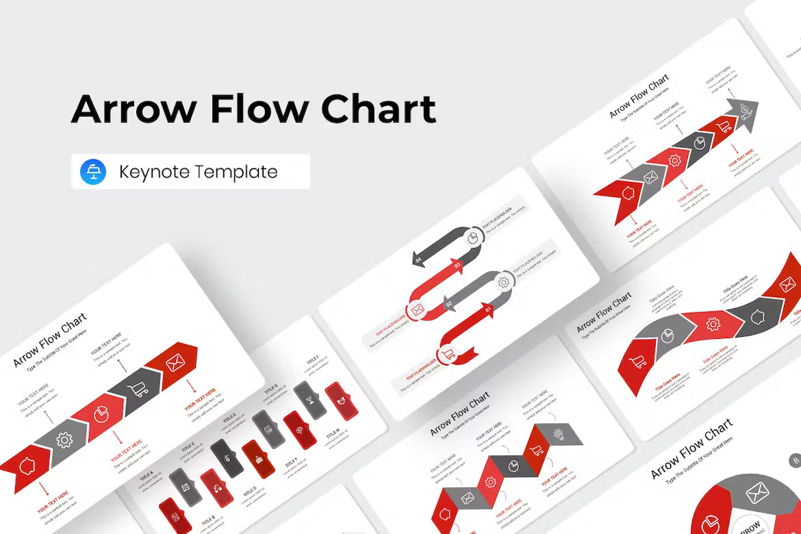 Arrow Flow Chart Keynote Template Template Free Download