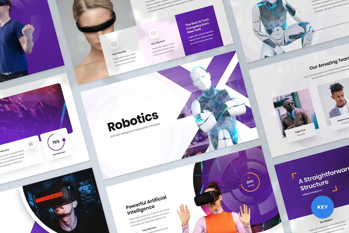 Artificial Intelligence Keynote Template (F34X8KC) Template Free Download