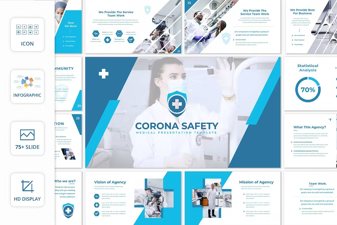 Corona Safety Google Slide Template Free Download