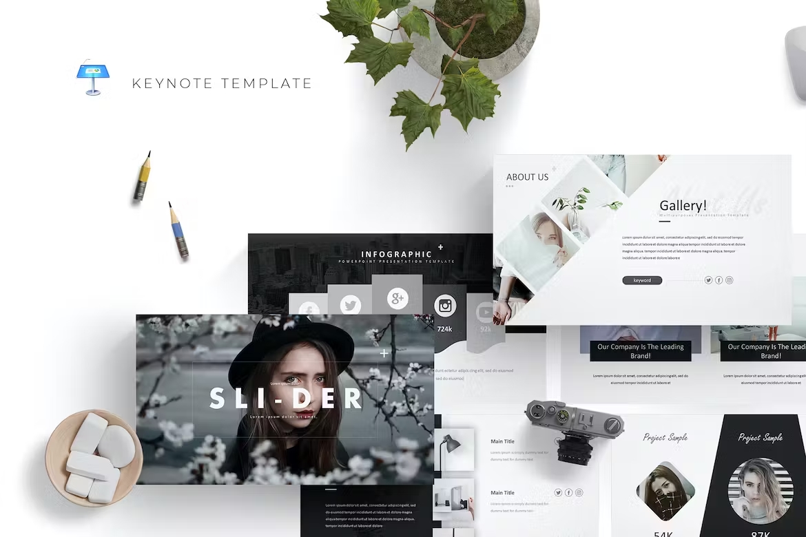 Slider Keynote Template Template Free Download