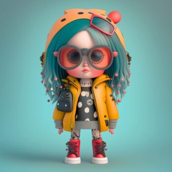 Free Photo | A cartoon character with a yellow jacket and sunglasses