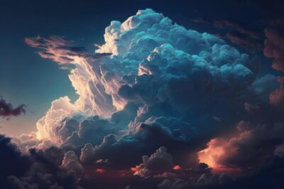 Free Photo | Dramatic white clouds and blue sky from airplane window view colorful sunset cloudscape background